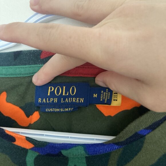 Polo Ralph Lauren Big Pony Camo AOP Shirt Size M Classic Fit Colorful - Picture 4 of 6